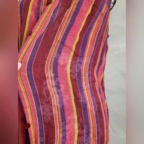 Vintage Victoria's Secret Sleeveless Maxi Shirt Dress Sheer Dual Side Split Sz L - Picture 15 of 16